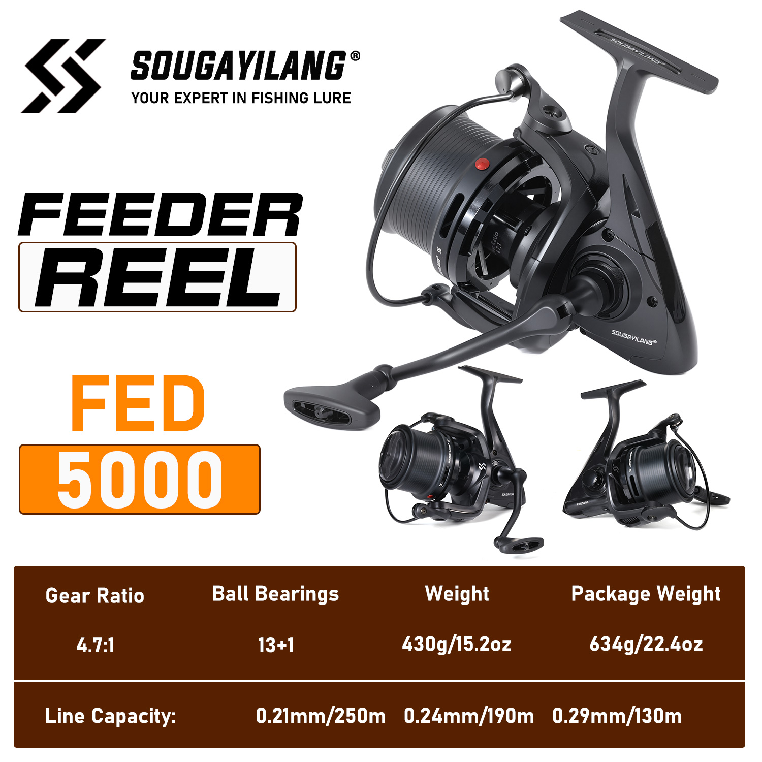 Sougayilang Professional Feede - огляд і ціна Surf Reel